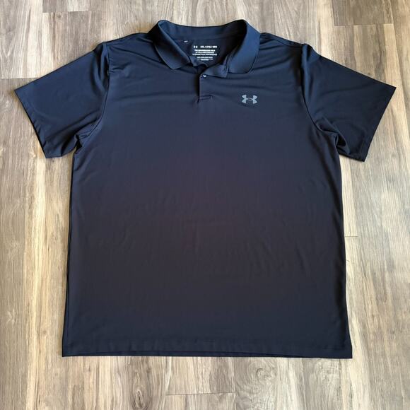 Under Armour Polo Shirt Size 2XL Black The Performance Polo Stretch Athletic XXL - Picture 1 of 5